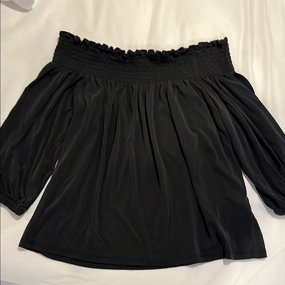 Elegant Black Off-Shoulder Women's Top